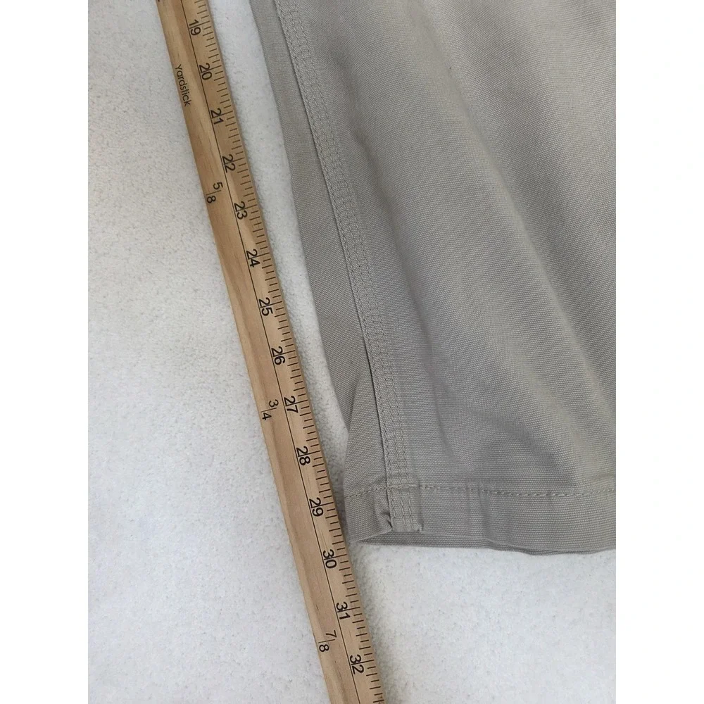 Carhartt Pants Mens 36x32 Gray Relaxed Fit Stretch Canvas Carpenter‎ Workwear